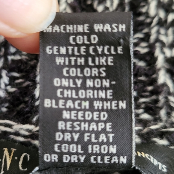 Cowl Neck Knit Kangaroo Pocket Mini Dress Size  L - Picture 12 of 15